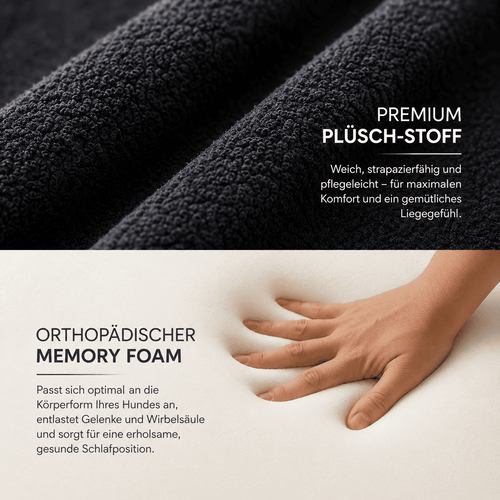VELUNA® Orthopädisches Hundebett – Premium Memory Foam Hundesofa mit Gelenkschutz & Waschbarem Bezug