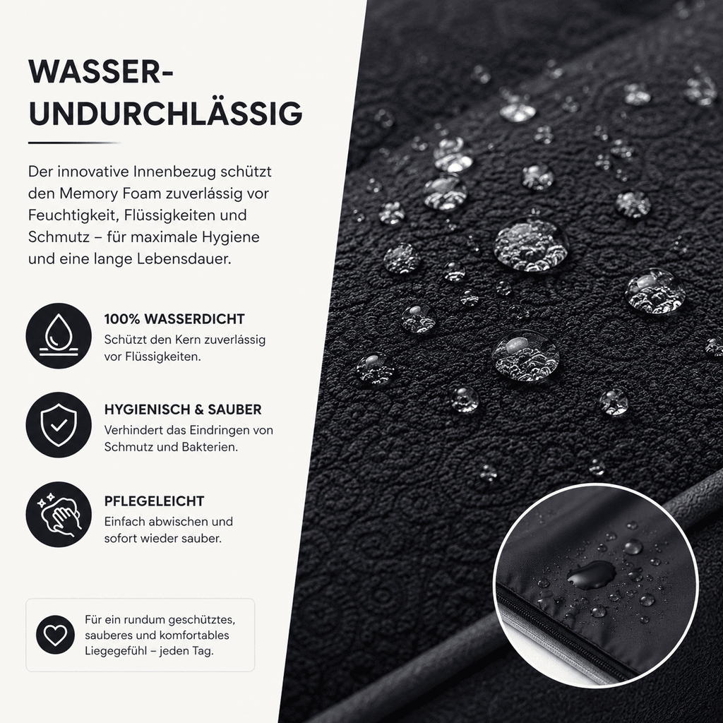 VELUNA® Orthopädisches Hundebett für gesunde Gelenke mit kühlendem Komfortbezug