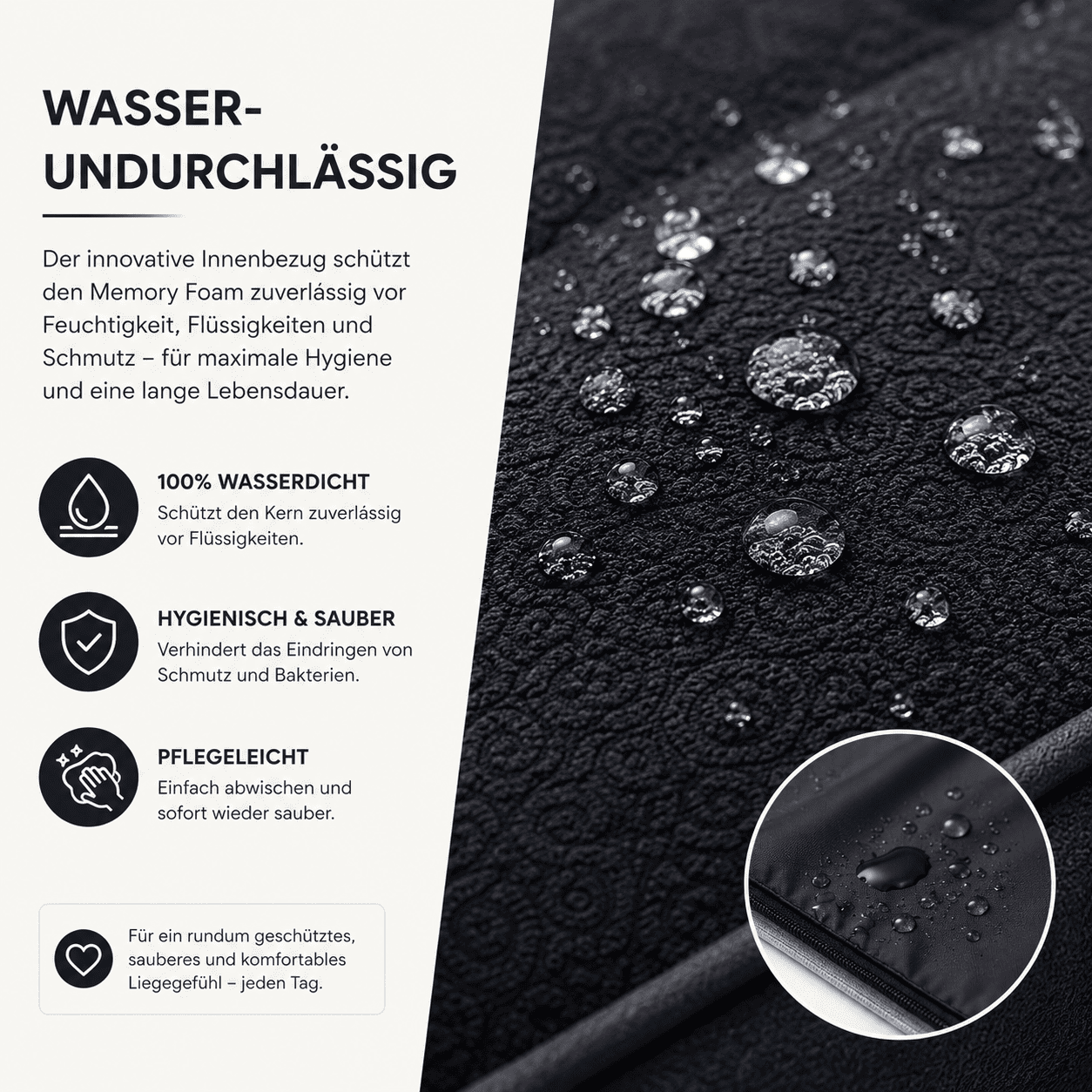 VELUNA® Orthopädisches Hundebett für gesunde Gelenke mit kühlendem Komfortbezug
